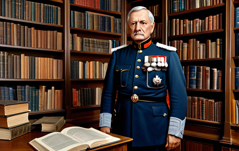 **

"A distinguished military reformer, Scharnhorst or Gneisenau, in a modest Prussian military uniform, standing in a library surrounded by books, fully clothed, appropriate attire, safe for work, perfect anatomy, natural proportions, oil painting, high quality, professional, family-friendly."

**
